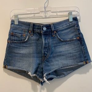 Levi’s 501 High Waisted Denim Shorts